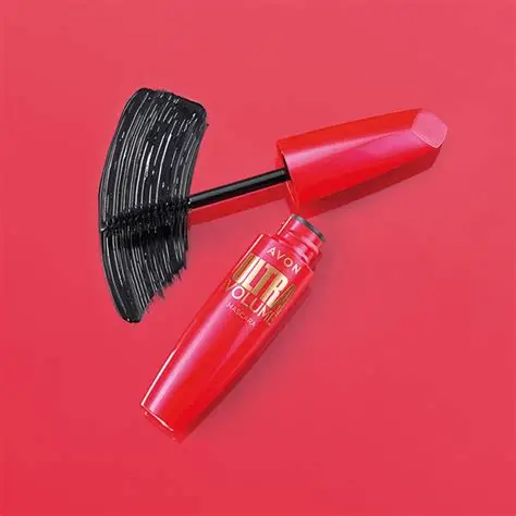 refor mascara de pestañas ultra volumen roja de avon 10ml