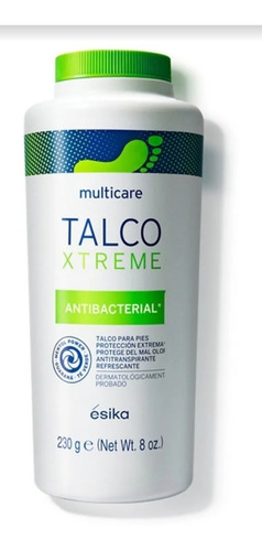 talco multicare extreme de 230gr esika verde  set de dos