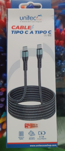CABLE TIPO C A TIPO C ENMALLADO UNITEC