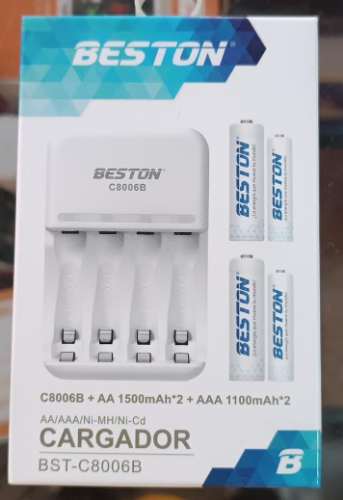 BATERIA RECARGABLE BESTON 2AA 2AAA Y CARGADOR BESTON