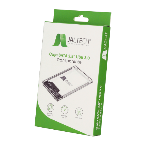 CAJA PARA DISCO DURO 3.0 TRANSPARENTE SATA