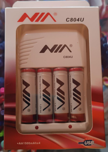 CARGADOR Y BATERIA RECARGABLE X4 AA Y MIXTO AA-AAA