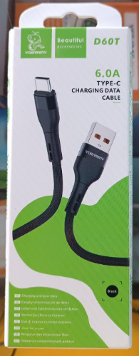 CABLE USB A TIPO C NEGRO 6AMP