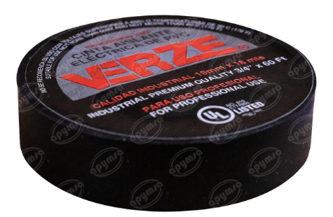 CINTA AISLANTE NEGRO 60 PIES PLASTICA VERZE 20 U/L