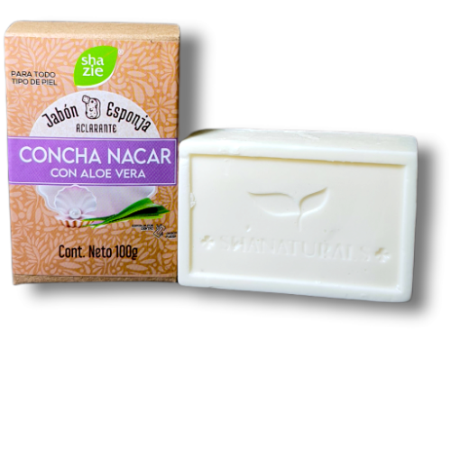 Jabon Esponja Cocha Nacar Con Aloe Vera 100gr