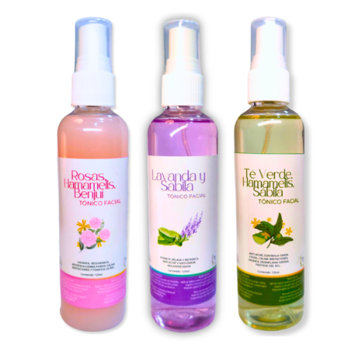Tonico Facial: Rosas, Té Verde, Lavanda HS