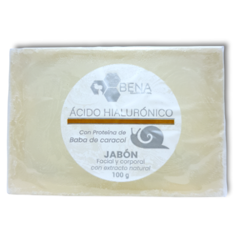 Jabon Acido Hialurónico Baba De Caracol Premium 100gr BENA