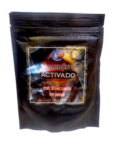 Carbon Activado De Encino Polvo 200 Gr Ocotzotl