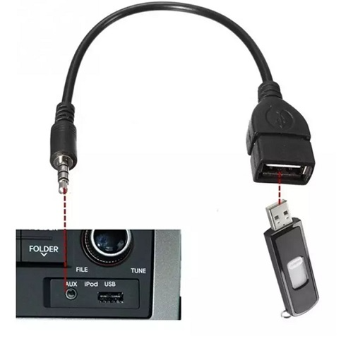Adaptador USB Hembra a Plug 3,5 macho Auxiliar