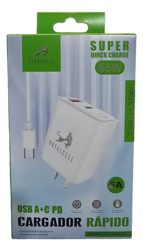 Cargador 220v Tipo C ROYALCELL 5.0A