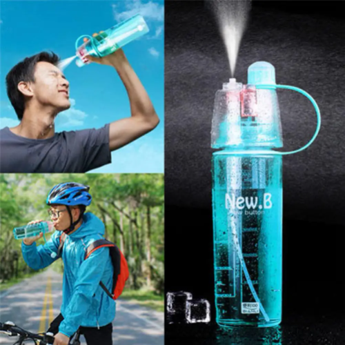 Botella de agua con pulverizador