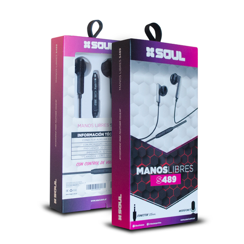 Auricular Manos Libres SOUL S489 3.5 Negro