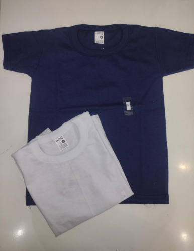 +PV0219 REMERA MANGA CORTA AZUL/BLANCA "CHETU"