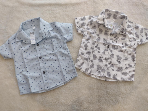 +PB0315 CAMISA ESTAMPADA BEBÉ (FORMAL) "MATI Y MAGUI"