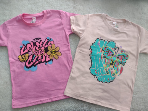 INV-PN0221 REMERA MANGA CORTA NENA ESTAMPADA "S.K