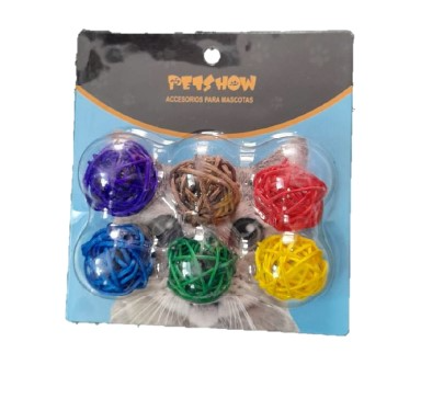 Juguete para gato Pack 6 pelotitas