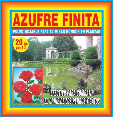 AZUFRE FINICA POLVO MOJABLE PARA ELIMINAR HONGOS EN PLANTAS 20GR
