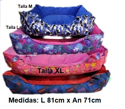 Cama Cuadrada con diseño Talla XL