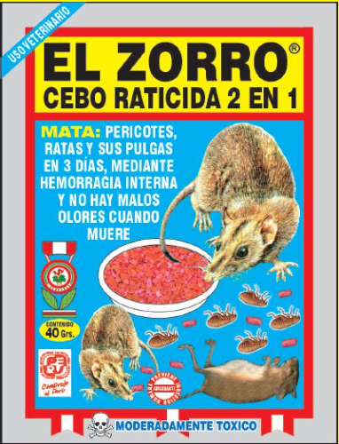 EL ZORRO CEBO RATICIDA 2 EN 1 40GR