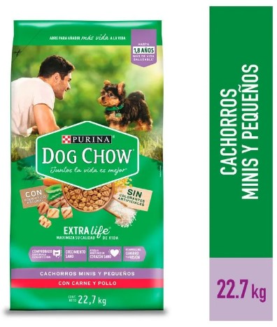 Dog chow cachorro minis y pequeños 22.7kg