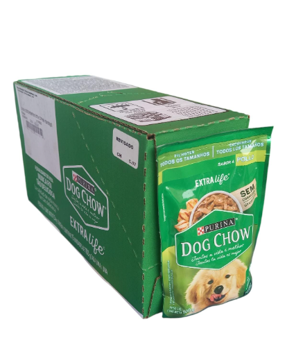 Dog chow pouch Pollo cachorro todo los tamaños 100grx15und