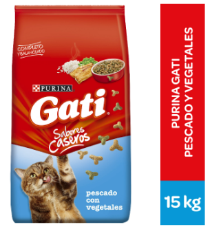 Gati pescado con vegetales 15kg