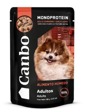 CANBO DOG TROCITO CORDERO AD POUCH 100GR
