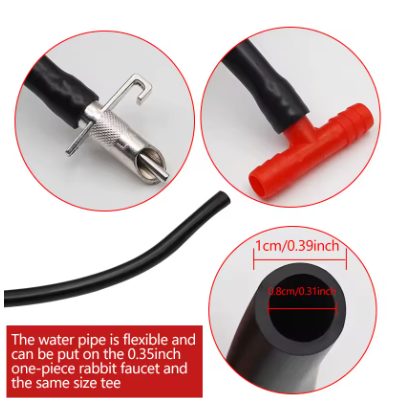 Manguera negra (tuberia) de 8mm x metro para bebederos automatico