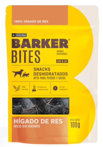 Barker Bites Hígado de Res 100gr
