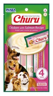 CHURU PERRO - SABOR DE POLLO CON SALMÓN 4X 12GR