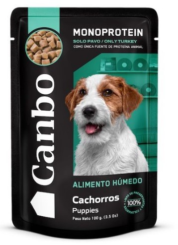 CANBO DOG TROCITOS PAVO CACHORRO POUCH 100GR