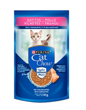 CAT CHOW Gatitos Pollo Pouch 85g