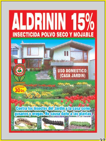 ALDRININ 15%  INSECTICIDA SECO Y MOJABLE 30GR
