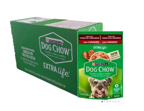 Dog Chow pouch cordero adulto todo los tamaños 100grx15und