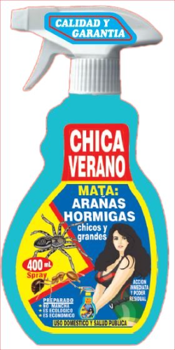 CHICA VERANO MATA ARAÑAS Y HORMIGAS 400ML