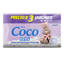 Jabon coco Bebé x3unds