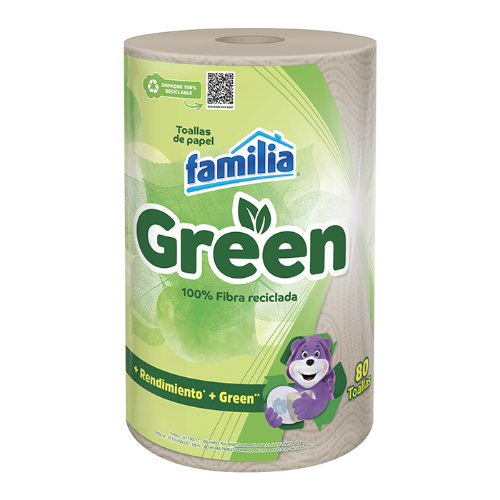 Toallas de papel Familia Green x80unds