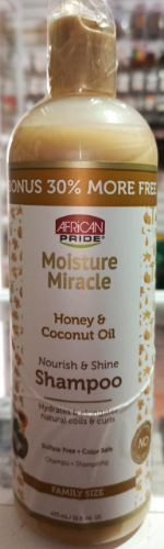 SHAMPOO PARA RIZOS MOISTURE MIRACLE AFRICAN PRIDE