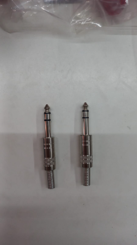 Ficha 6,5 macho Stereo metal