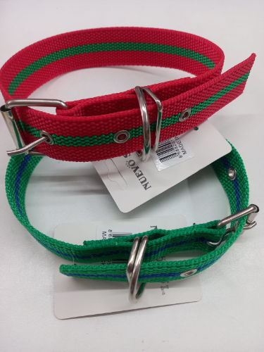 Collar de tela con raya 25cm mediano