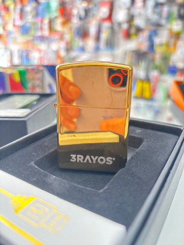 Encendedor Electronico 3 Rayos corto dorado