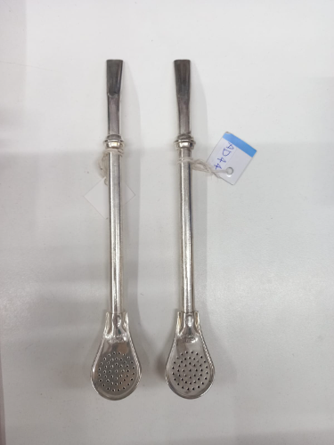 Bombilla de alpaca recta pala AD44