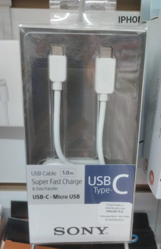 Cable Tipo C a Micro USB Sony 1 mt