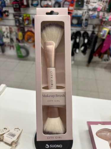 Brocha para maquillaje doble City Girl Rosa
