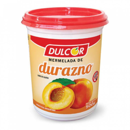 MERMELADA DULCOR 500g (durazno, zapallo, ciruela)