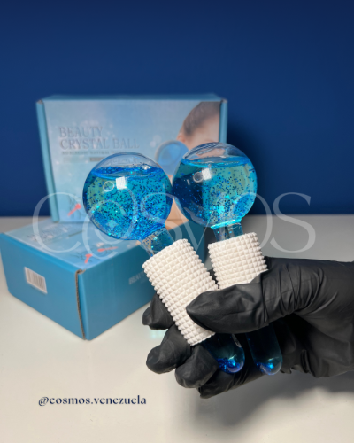 Ice globes en cristal azul