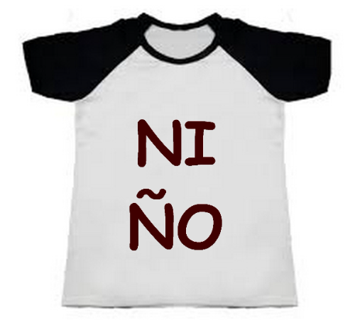 REMERA MANGAS NEGRA NIÑO
