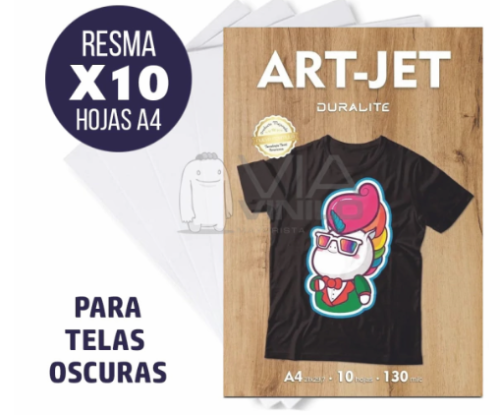 TRANSFER PRENDAS OSCURAS ART JET A4