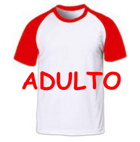 REMERA MANGAS ROJA ADULTO