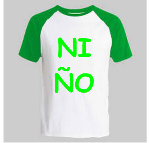 REMERA MANGAS VERDE NIÑO